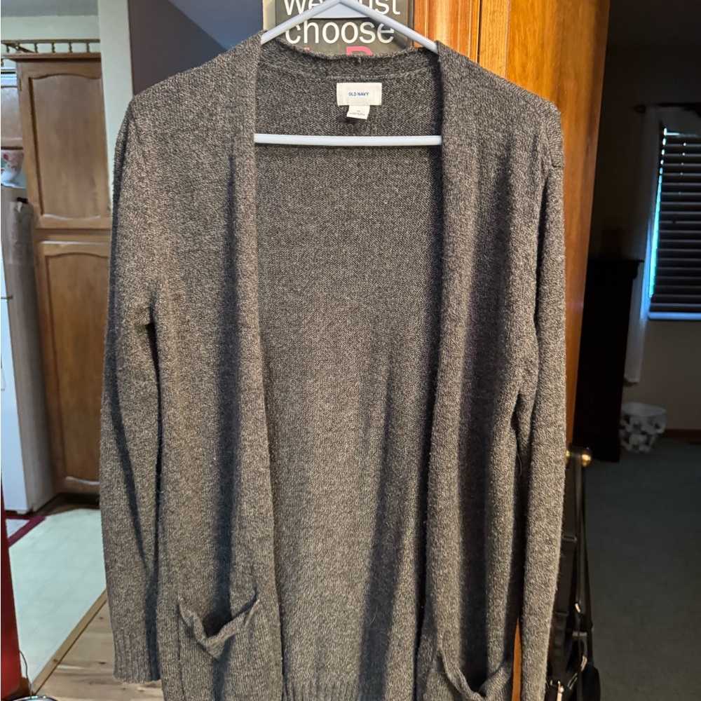 Old Navy Gray Open Front Cardigan